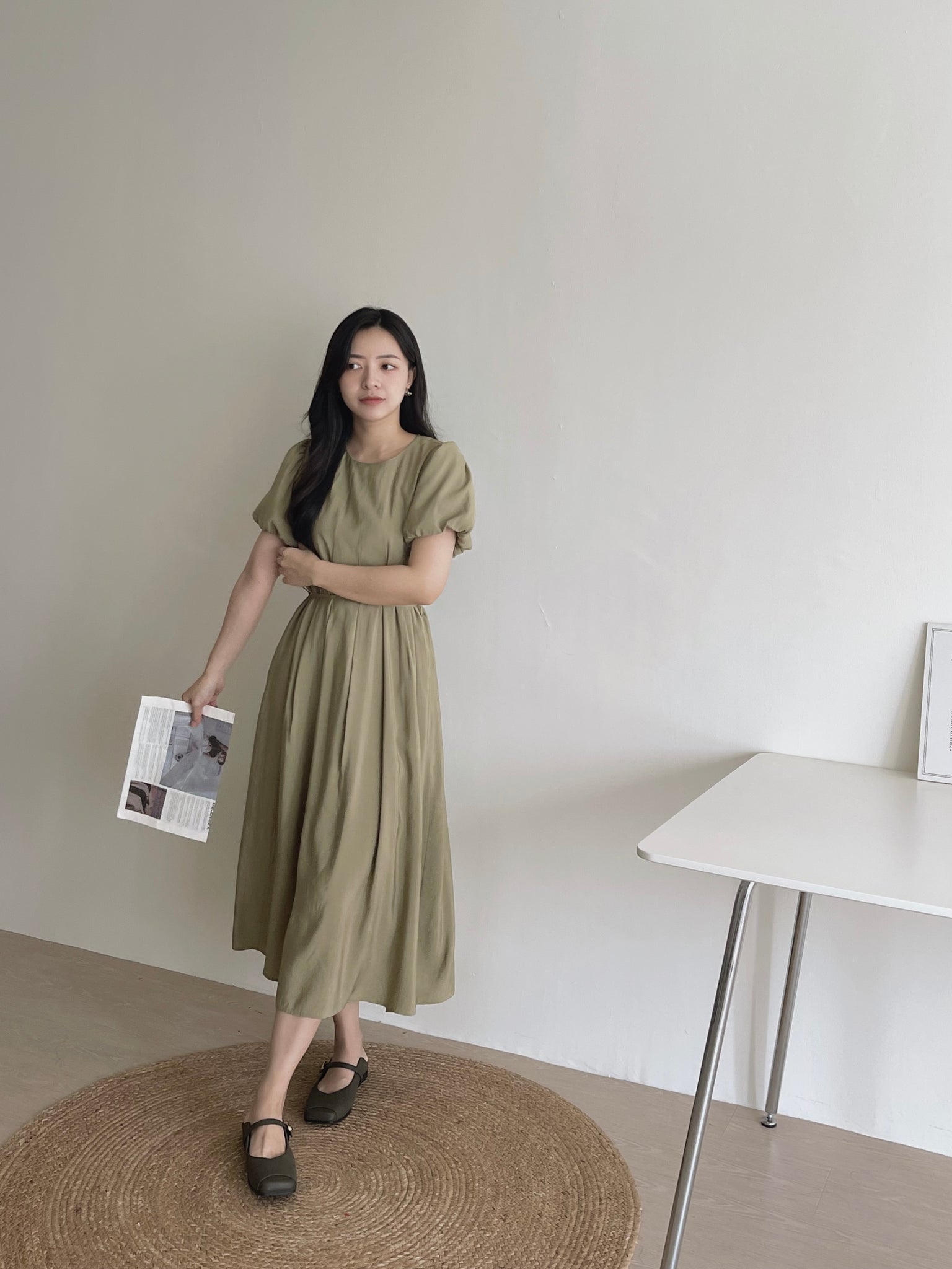 Anais Puff Sleeves Dress / 韩风泡泡袖连身裙