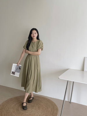 Anais Puff Sleeves Dress / 韩风泡泡袖连身裙