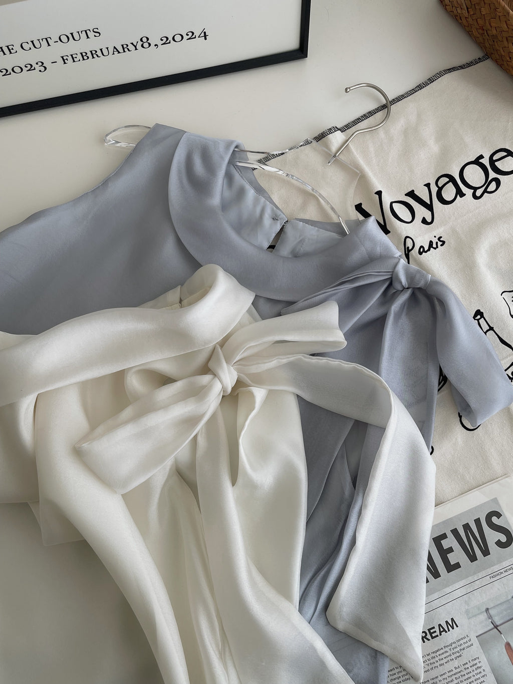 Bow Organza Blouse / 流光纱蝴蝶结小衫