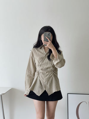 Laia Ruched Shirt / 设计感抽皱衬衫