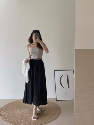 Scoop Neck Padded Singlet / 大领口显瘦胸垫吊带