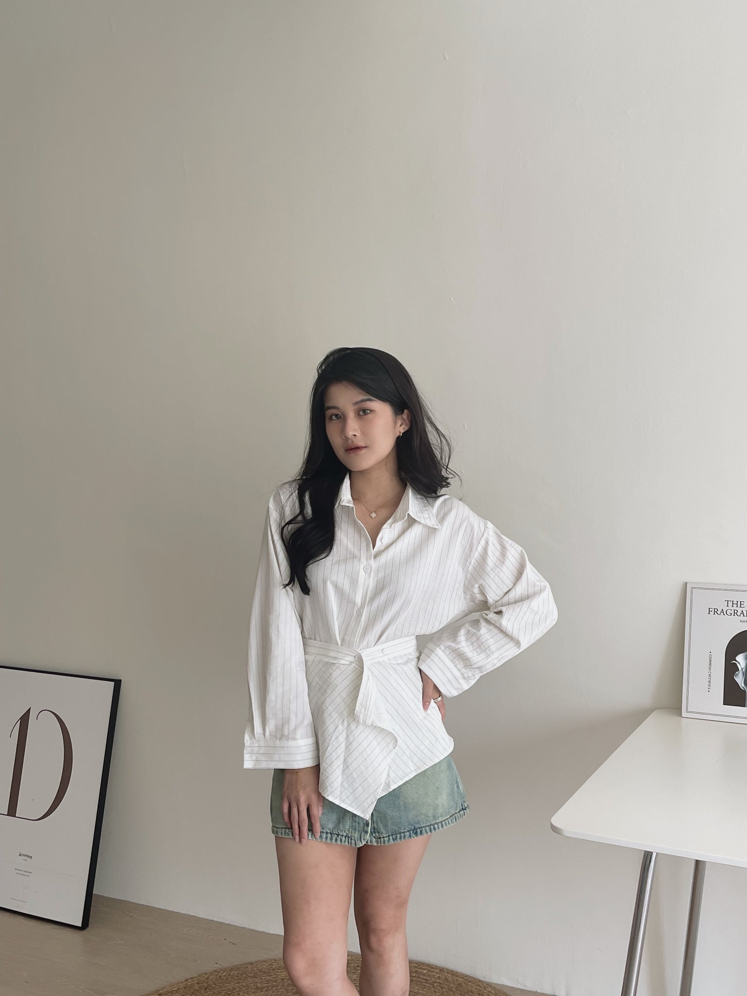 Pattern Striped Shirt / 设计感不规则条纹衬衫