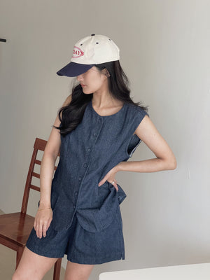 Marceline Denim Set / 老钱风宽松牛仔套装