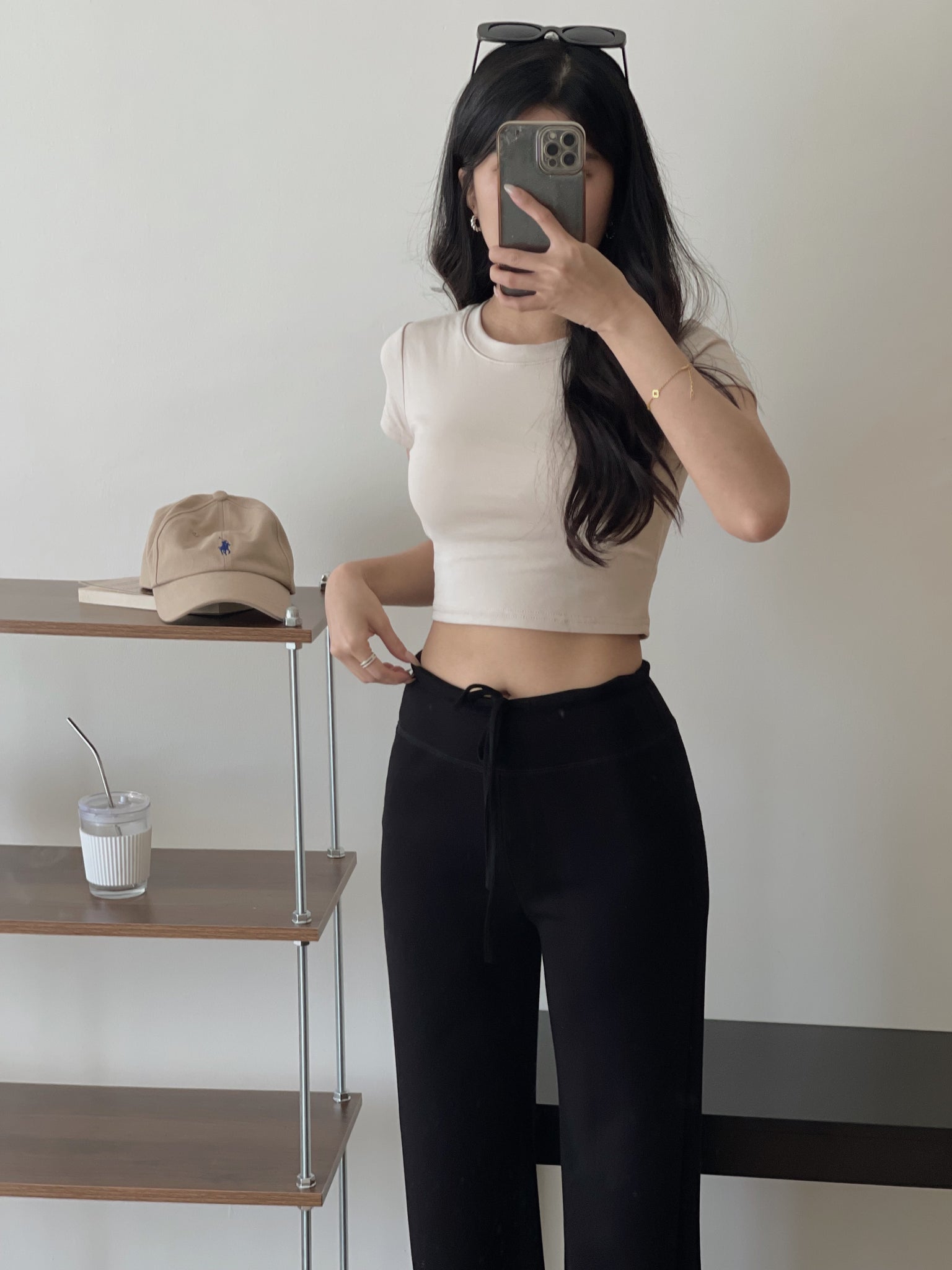 Crop Tee With Removable Pad / 短款T恤自带可拆卸乳胶垫