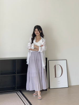 Cloudlight Pleated Tiered Skirt / 百褶飘逸蛋糕半身裙