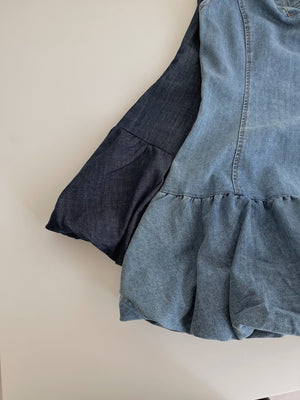 Preppy Collared Denim Dress / 学院风翻领牛仔连衣裙