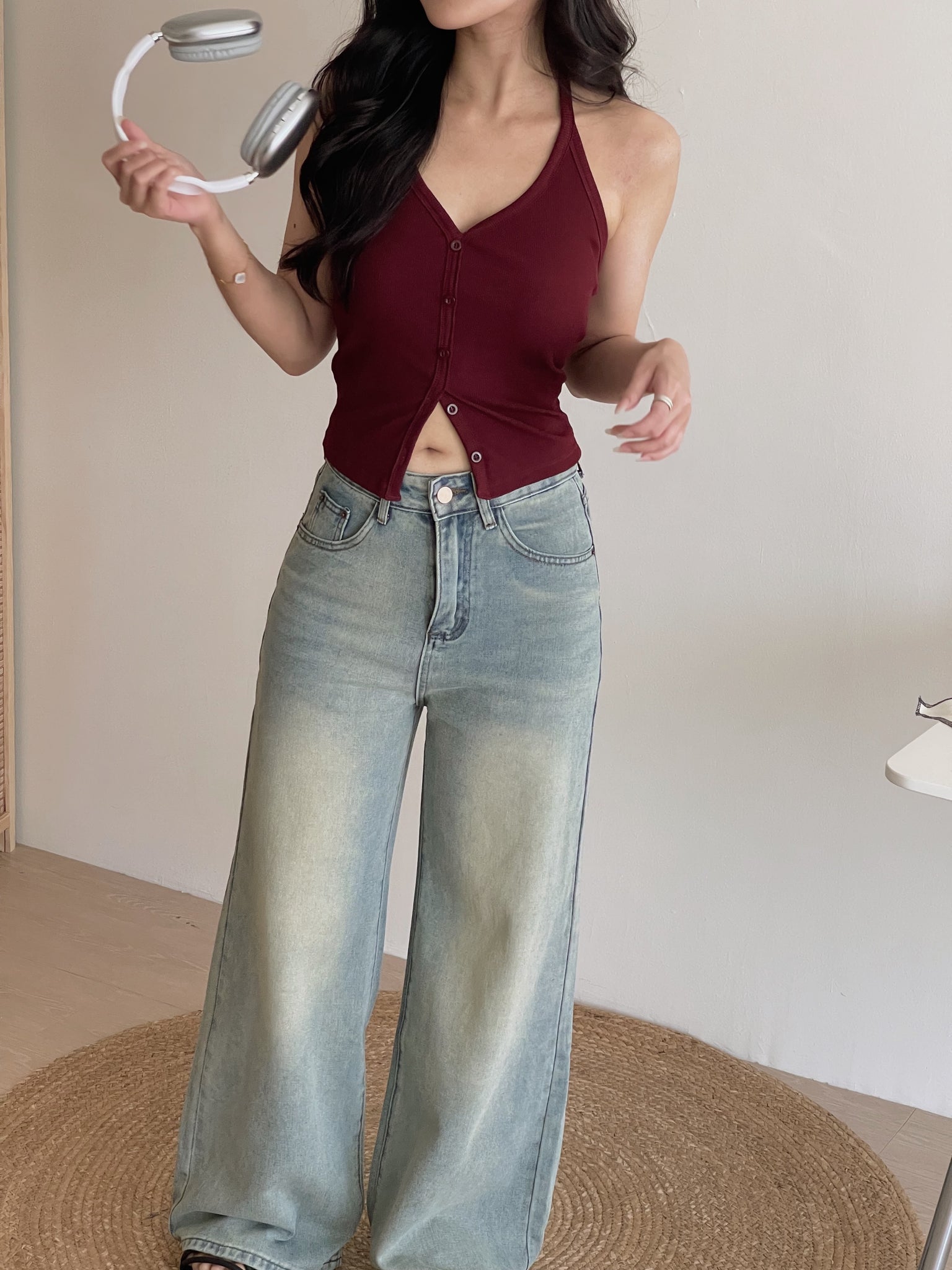 Retro Baggy Jeans Trousers / 复古阔腿拖地牛仔裤