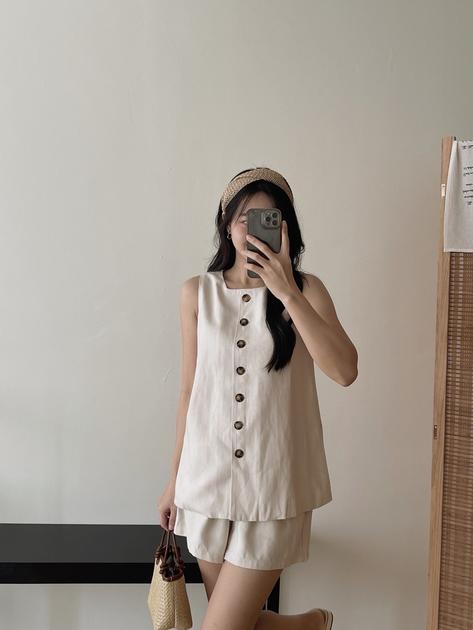 Hazel Old Money Style Set / 老钱风休闲马甲短裤套装