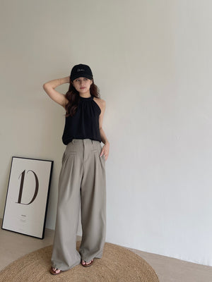 Chiffon Halterneck Top / 雪纺挂脖上衣