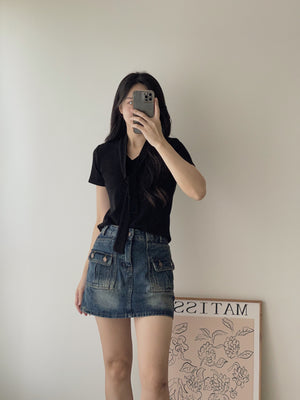 Mochi Tie Tee / 糯叽叽领带针织