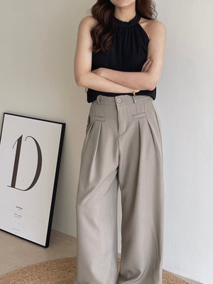 Chiffon Halterneck Top / 雪纺挂脖上衣