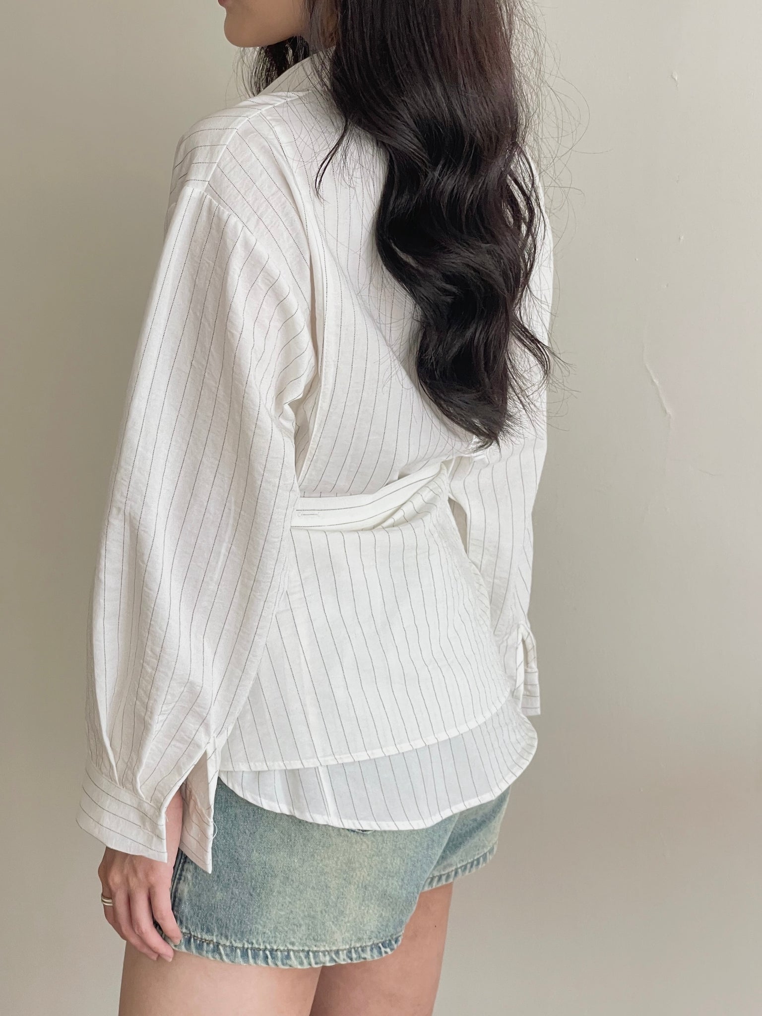 Pattern Striped Shirt / 设计感不规则条纹衬衫