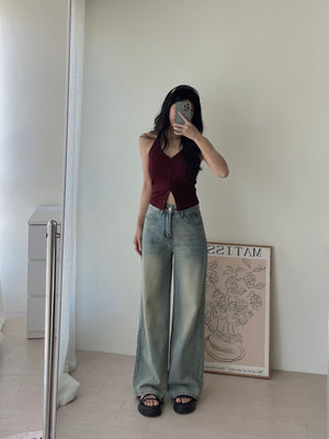 Retro Baggy Jeans Trousers / 复古阔腿拖地牛仔裤