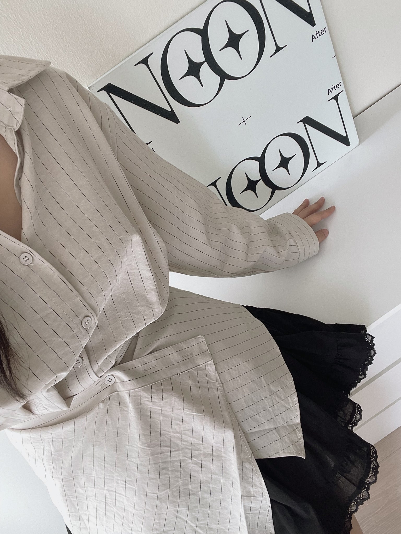 Pattern Striped Shirt / 设计感不规则条纹衬衫
