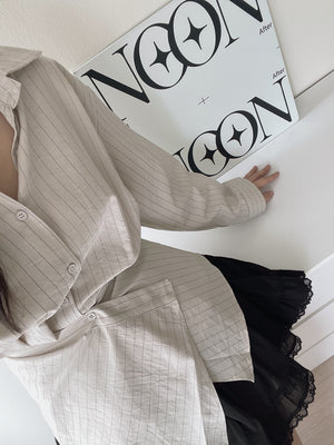 Pattern Striped Shirt / 设计感不规则条纹衬衫