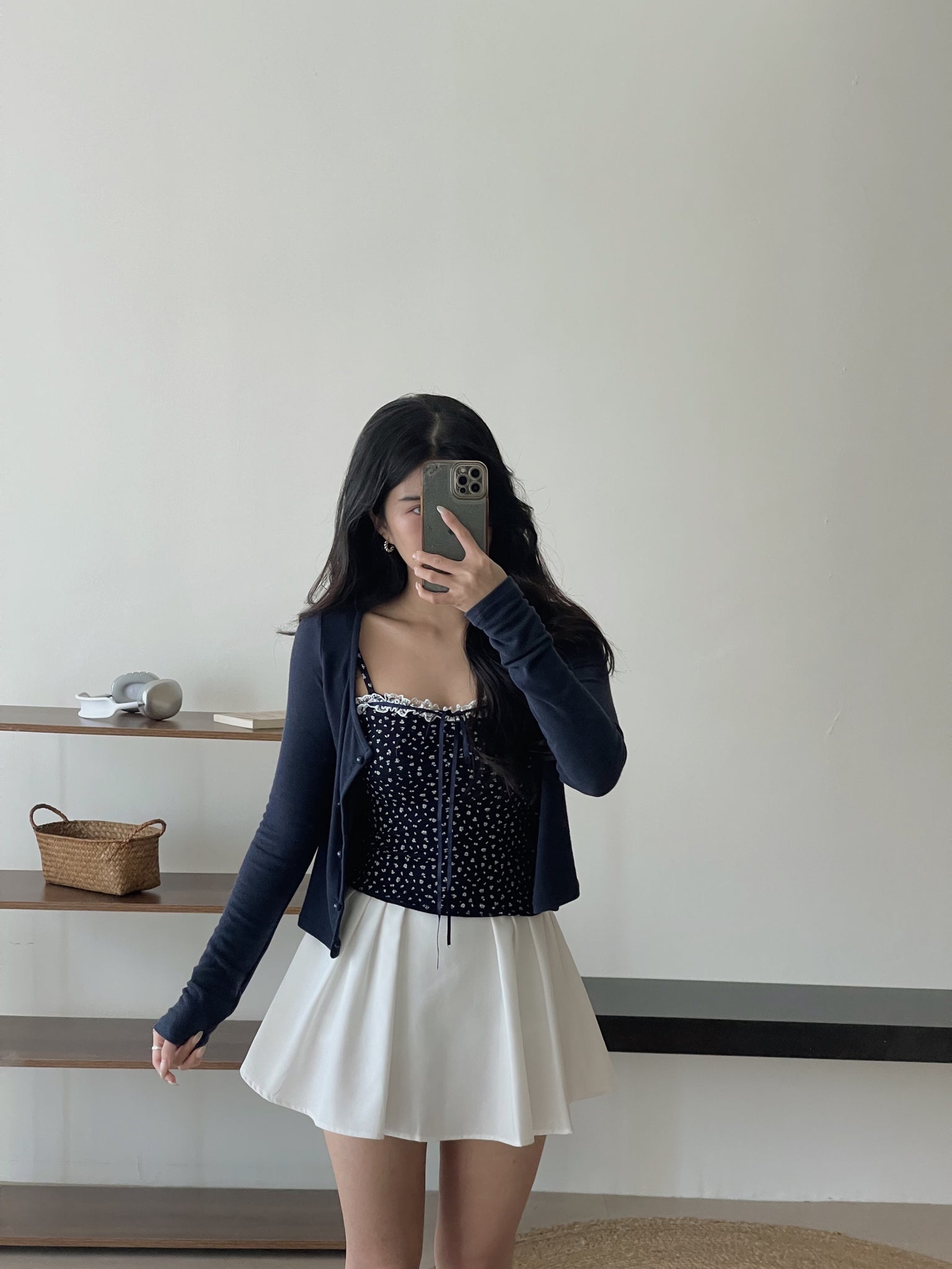 Floral Cami Two-pcs Set / 甜美碎花背心两件套