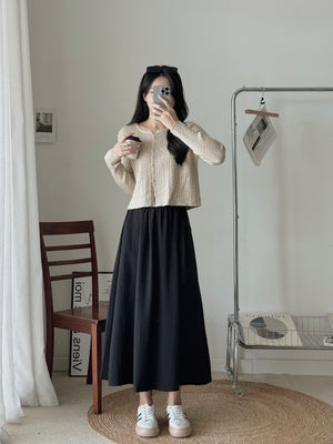 Cable Knit Cardigan / 软糯麻花长袖上衣