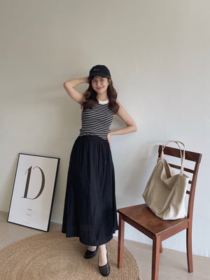 Summer Wide Midi Skirt / 清凉飘逸半身裙