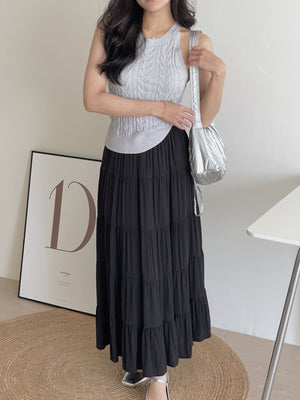 Chiffon Layered Midi Skirt / 温柔雪纺半身裙
