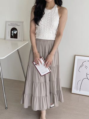 Chiffon Layered Midi Skirt / 温柔雪纺半身裙