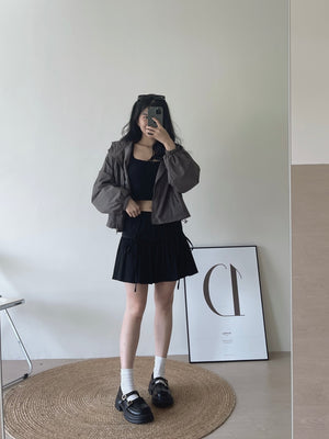 Ribbon Flared Mini Skirt / 伞摆蛋糕短裙