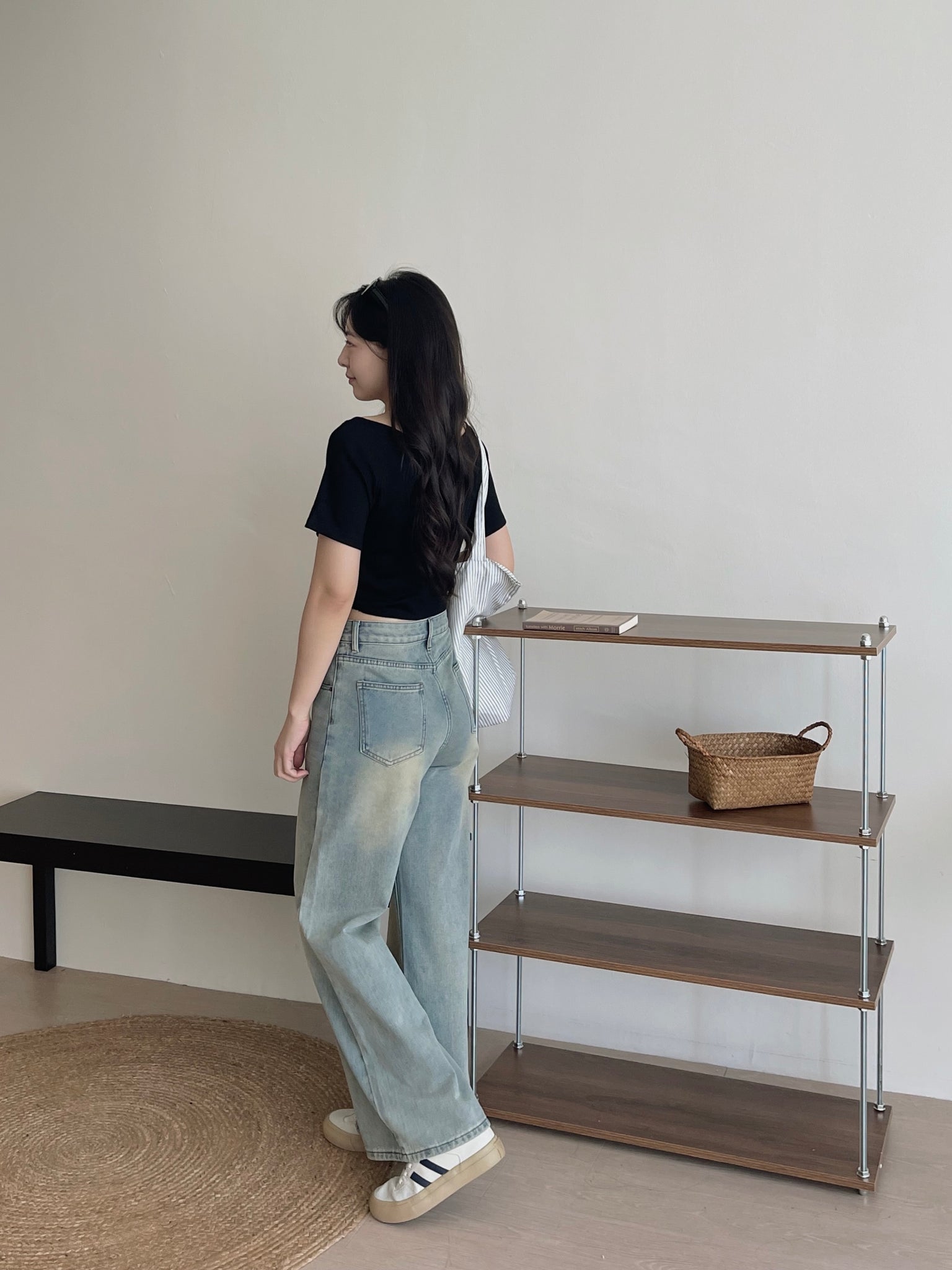 Twist Waist Crop Top / 收腰拧结两穿短T恤