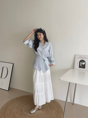 Pattern Striped Shirt / 设计感不规则条纹衬衫