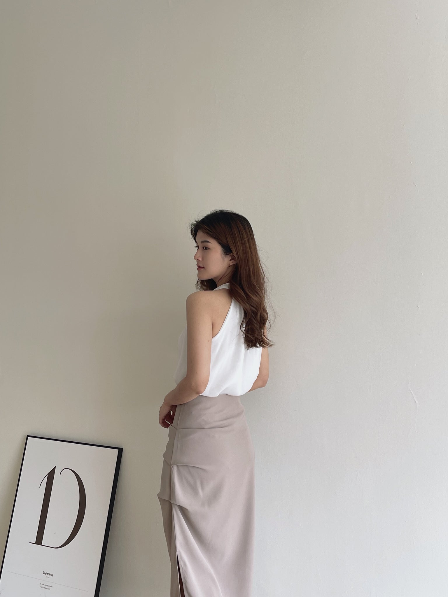 Chiffon Halterneck Top / 雪纺挂脖上衣