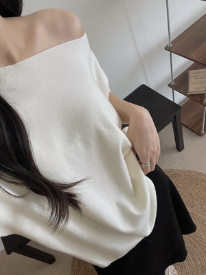 Soft Knit Oversized Top / 软糯超宽松针织T恤