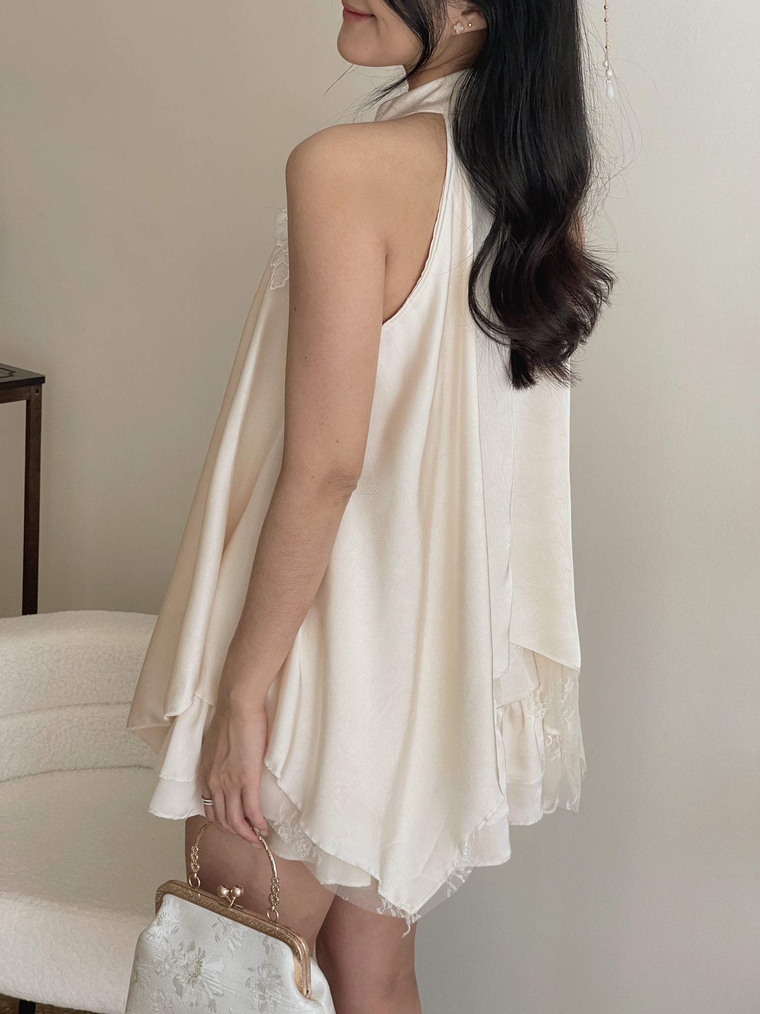 Lace Spliced Chinese Set / 中式甜美蕾丝盘扣套装