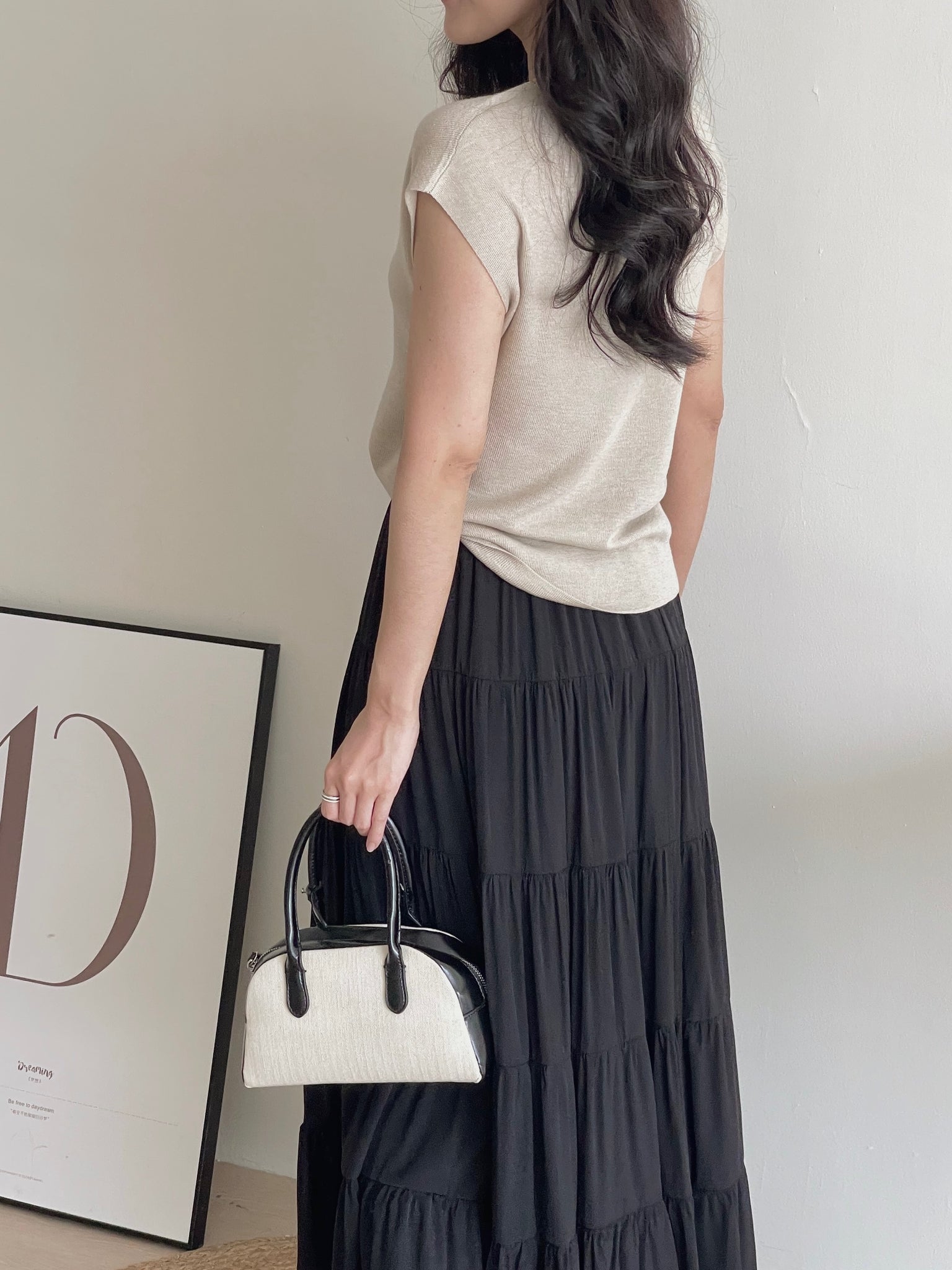 Mock Neck Knit Top / 半高领针织上衣