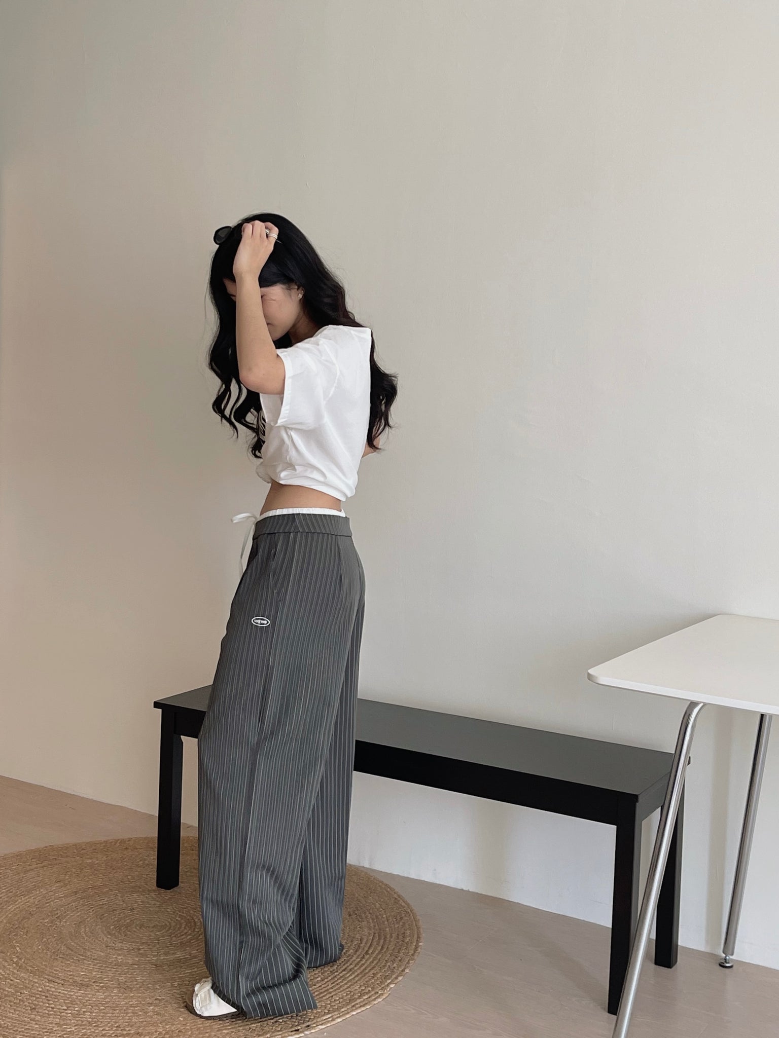 American-style Striped Relaxed Pants / 美式条纹宽松休闲长裤
