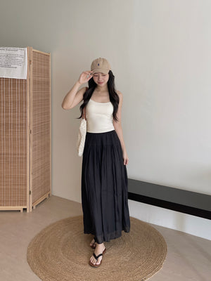Shimmery Chiffon Midi Skirt / 温柔坠感流光纱裙