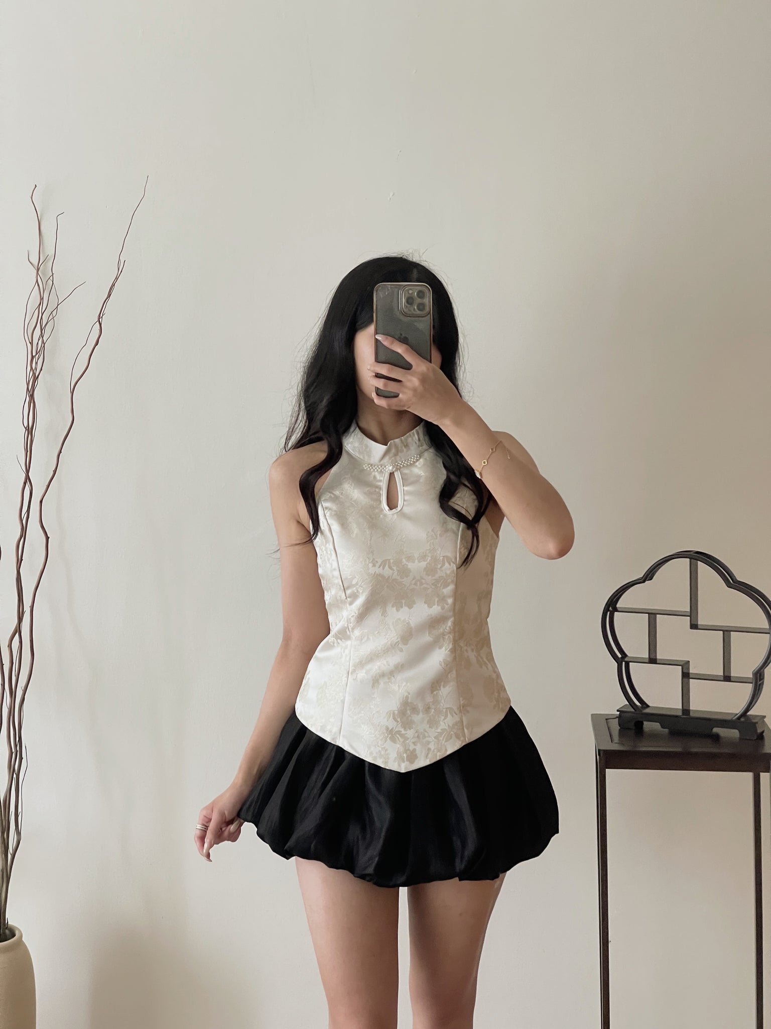 Gleam Cloud Mini Skort / 流光云朵花苞裤裙