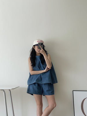 Casual Denim Set / 休闲宽松牛仔套装
