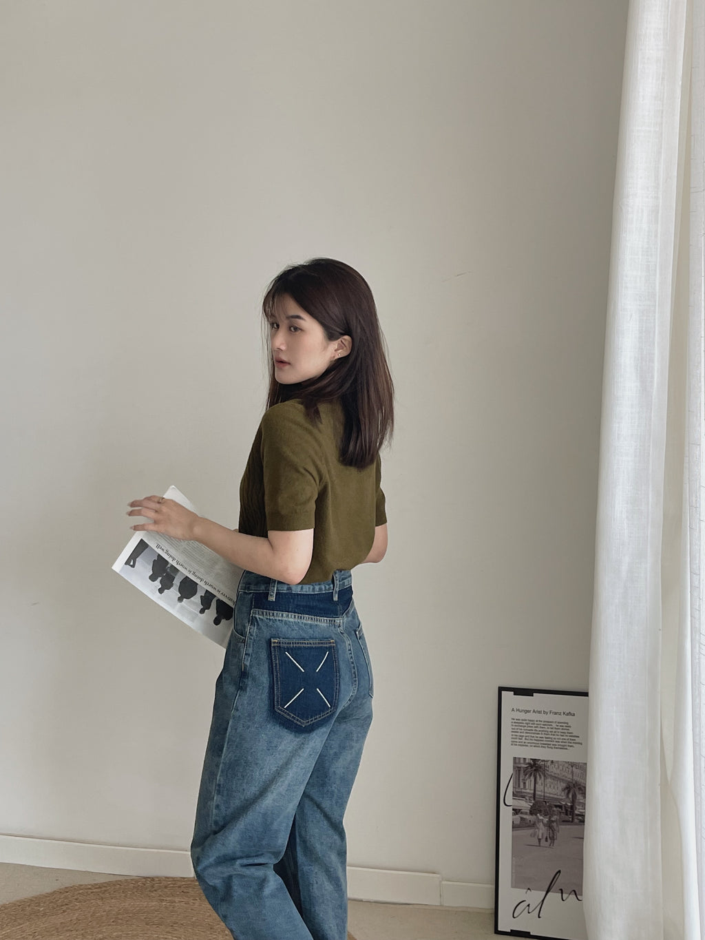 Cross Pockets Jeans / 设计感口袋牛仔长裤