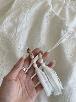 Holiday Eyelet Set / 刺绣抽绳度假套装