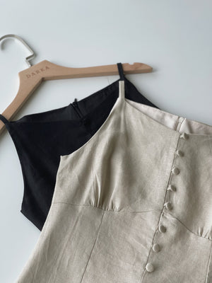 Korean Linen Dress / 韩国麻料显瘦连身裙