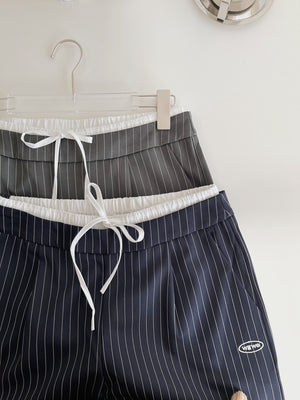 American-style Striped Relaxed Pants / 美式条纹宽松休闲长裤