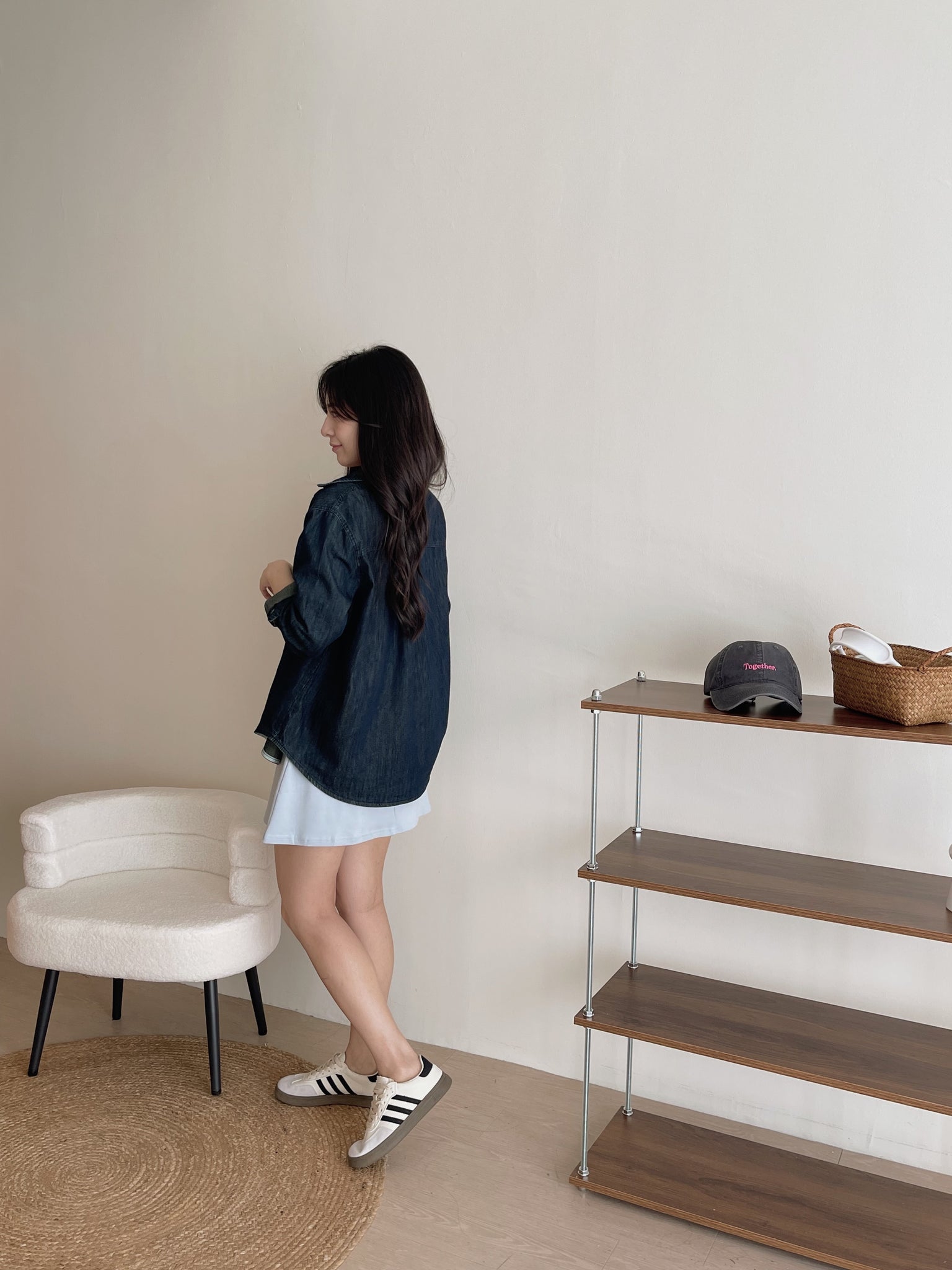 Vintage Blue Denim Shirt / 刺绣复古蓝牛仔衬衫