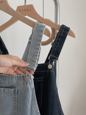 Denim Overall Dress / 俏皮牛仔背带裙
