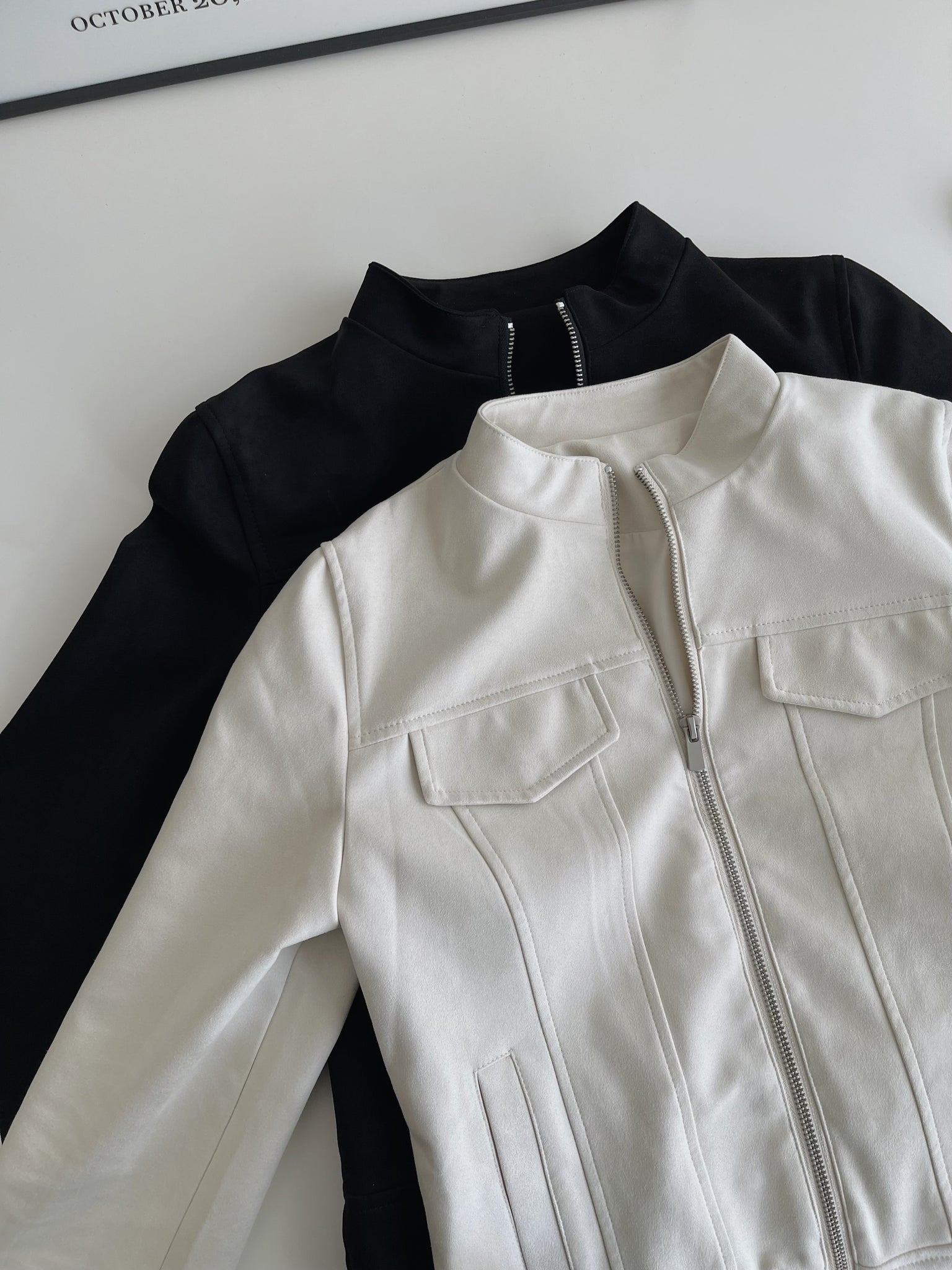 Suede Fitted Jacket / 秋天麂皮绒修身显瘦外套