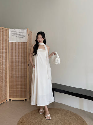 Lumiere Sash Tie Dress / 飘带高级感气质连身裙