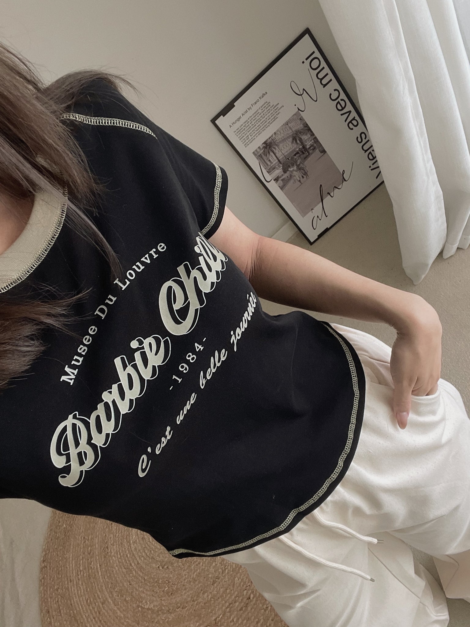 Graphic Crop Tee / 个性字母短上衣