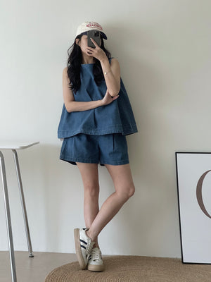 Casual Denim Set / 休闲宽松牛仔套装
