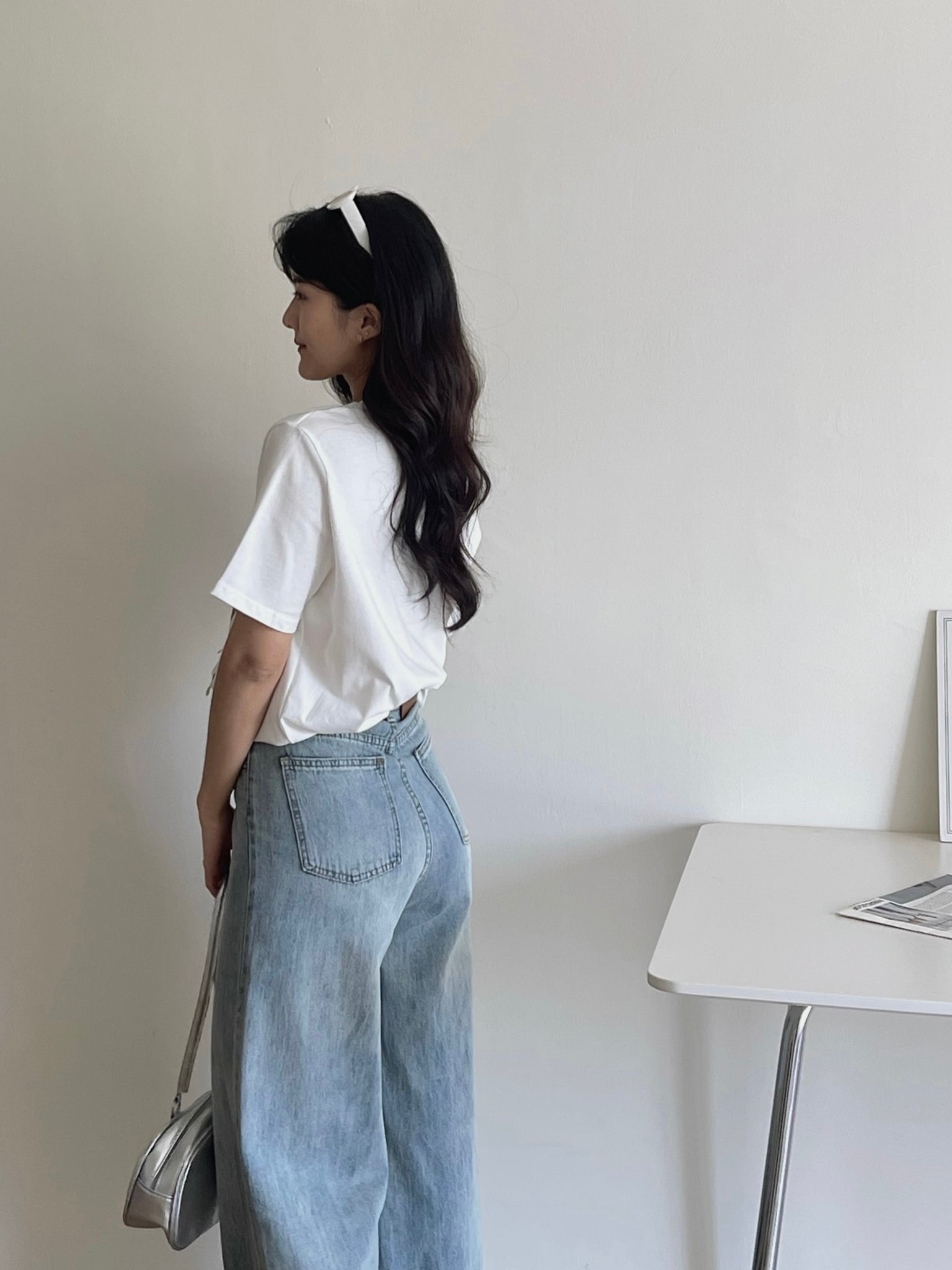 Denim Wide Cropped Pants / 牛仔宽松阔腿九分裤