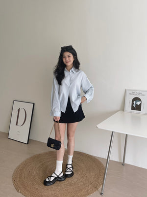 Pattern Striped Shirt / 设计感不规则条纹衬衫