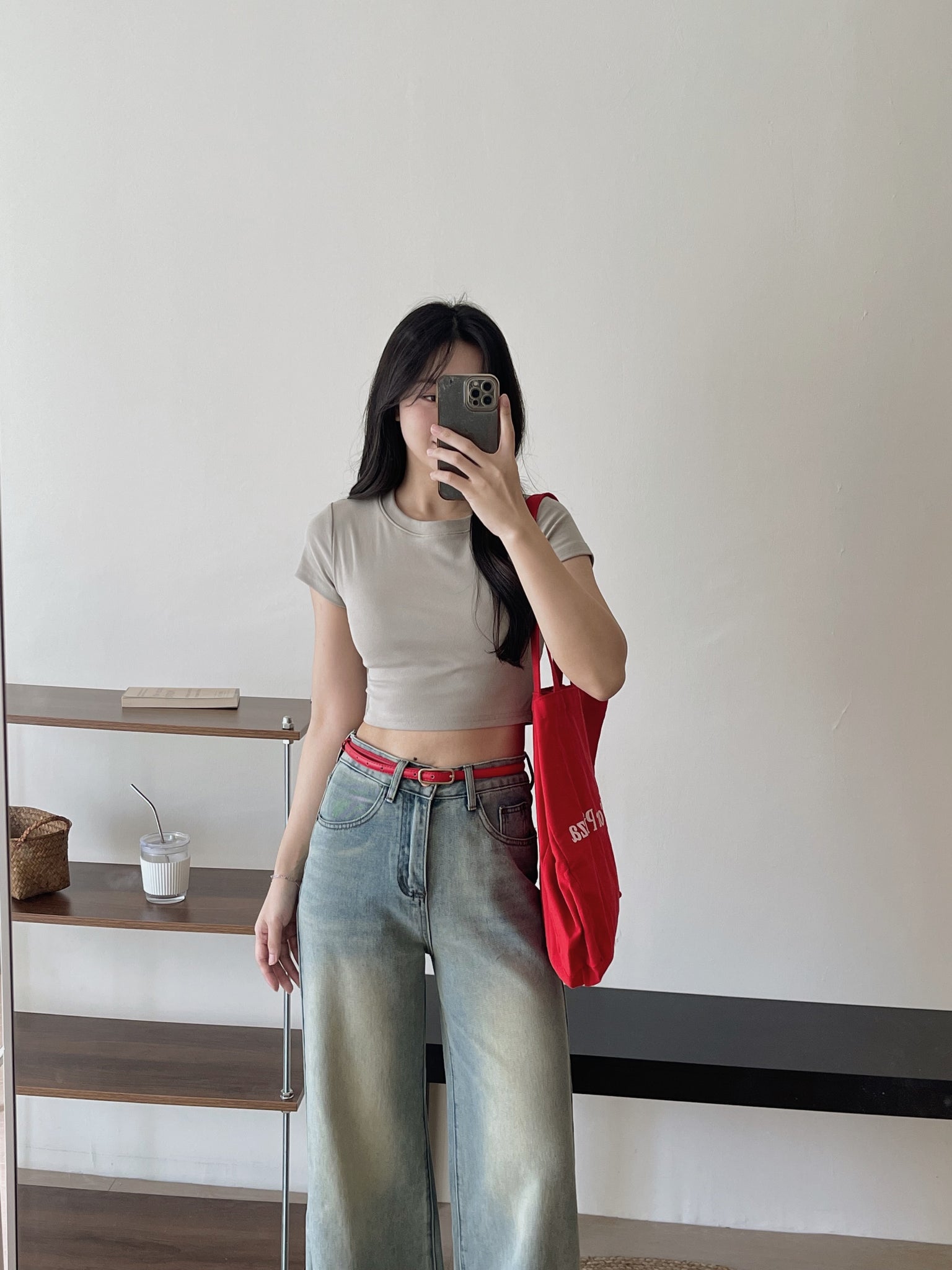 Crop Tee With Removable Pad / 短款T恤自带可拆卸乳胶垫