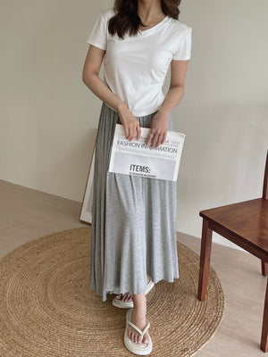 Wide Flare Maxi Skirt / 莫代尔大裙摆裙