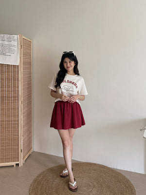 Puppy Cartoon Skort Set / 太空棉小狗卡通裤裙套装